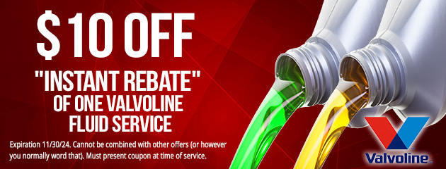 10 Off Valvoline Fluids